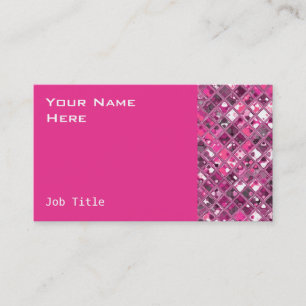 Glitz Tiles Hot Pink 1 Visitenkarte rosa Seite