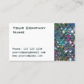 Glitz Tiles Multicfarbrot 2 weiße Seite Visitenkarte (Rückseite)