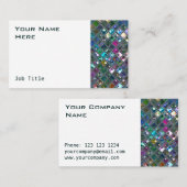 Glitz Tiles Multicfarbrot 2 weiße Seite Visitenkarte (Vorne/Hinten)