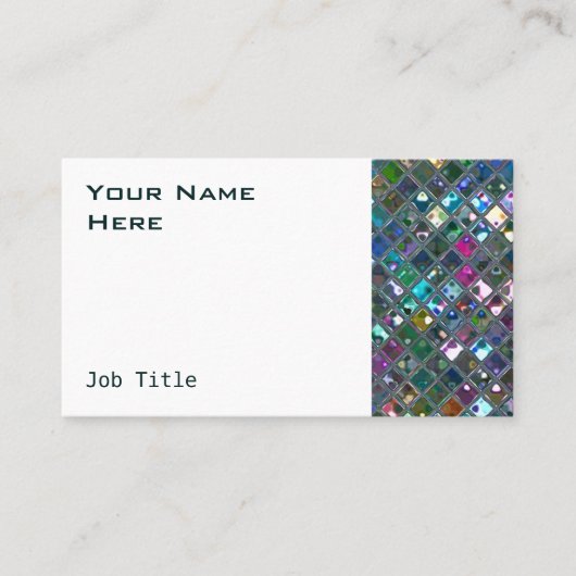 Glitz Tiles Multicfarbrot 2 weiße Seite Visitenkarte (Vorderseite)