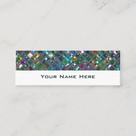 Glitz Tiles Multicolored 2 knusprig weiß Mini Visitenkarte