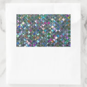 Glitz Tiles Multicolored 2 Rechteck Rechteckiger Aufkleber (Tasche)
