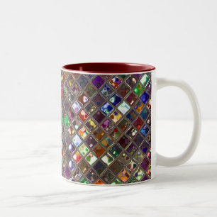 Glitz Tiles Multicolored drucken zwei Töne Tasse