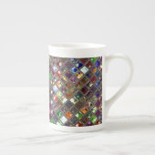 Glitz Tiles Multicolored Print Tasse Knochen China (Rechts)