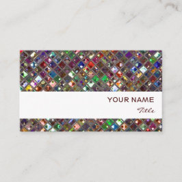 Glitz Tiles Multicolored print White Stripe Visitenkarte