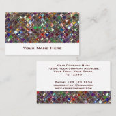 Glitz Tiles Multicolored Visitenkarte weiß (Vorne/Hinten)