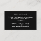 Glitz Tiles Schwarzes Rechteck in mehrfarbigen Far Visitenkarte (Rückseite)