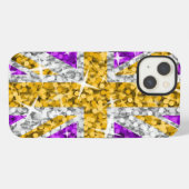 Glitz UK Gold iPhone Case Hülle (Rückseite (Horizontal))