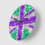 Glitz UK Lila Uhr rund (Winkel)