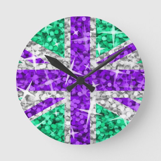Glitz UK Lila Uhr rund (Vorderseite)
