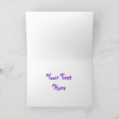 Glitz UK Lila "Your Text"-Grüße-Karte Karte (Innenseite)