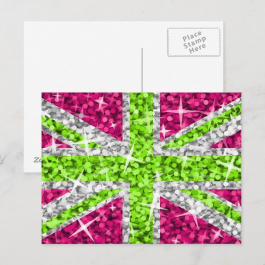 Glitz UK Limone Postkarte (Vorne/Hinten)