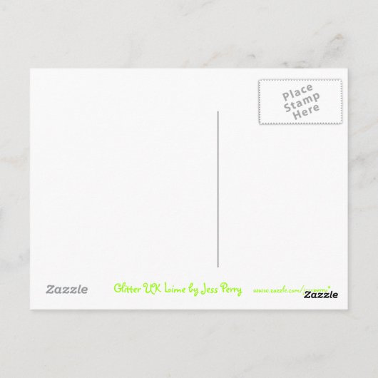 Glitz UK Limone Postkarte (Rückseite)