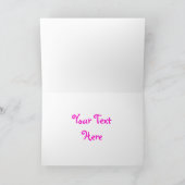 Glitz UK Pink "Your Text" Grüße Karte (Innenseite)