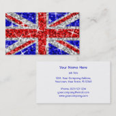 Glitz UK Visitenkartenvorlage weiß Visitenkarte (Vorne/Hinten)