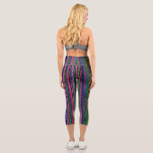 Glitz und Glam Funkelnd Streifen Capri Leggings (Rückseite)
