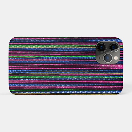 Glitz und Glam Funkelnd Streifen Case-Mate iPhone Hülle (Rückseite (Horizontal))
