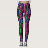Glitz und Glam Funkelnd Streifen Leggings (Vorderseite)