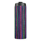 Glitz und Glam Funkelnd Streifen Thermosbecher (Vorderseite)