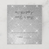 Glitz und Glam kundenspezifische Hochzeitstisch-Pl Platzkarte (Außenseite Aufgefaltet)