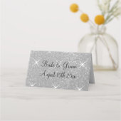 Glitz und Glam kundenspezifische Hochzeitstisch-Pl Platzkarte (Rückseite)