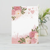 Glitz und Glam rosa Rose Gold-Sparklopfen Einladung (Stehend Vorderseite)