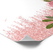 Glitz und Glam Rose Gold Glitzer Blank Poster (Ecke)