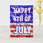 Glitz USA "Happy 4. Juli" Grüße Karte (Gelbe Blume)