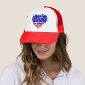 Glitz USA-Herzfernlastfahrerhut Truckerkappe (Beispiel)