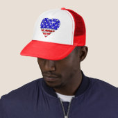Glitz USA-Herzfernlastfahrerhut Truckerkappe (Beispiel)