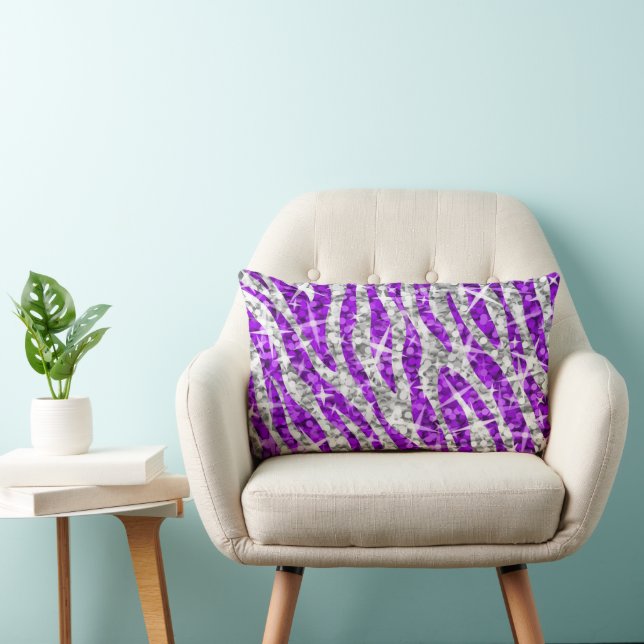 Glitz Zebra Lendenkissen (Stuhl )