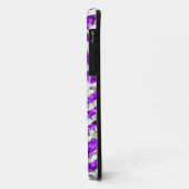 Glitz Zebra Lila monogramm iPhone Case 'silber' (Hinten/Links)
