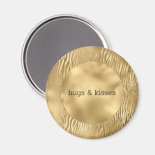 Glitz Zebra personalisiertes Zitat Magnet (Vorderseite/Rückseite)