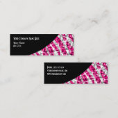 Glitz Zebra Pink Black Curve Skinny Mini Visitenkarte (Vorne/Hinten)