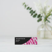 Glitz Zebra Pink Black Curve Skinny Mini Visitenkarte (Stehend Vorderseite)