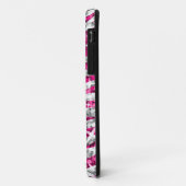 Glitz Zebra Pink Monogramm iPhone schwarz Case-Mate iPhone Hülle (Hinten/Links)