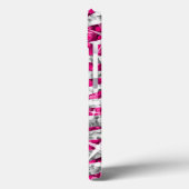 Glitz Zebra Pink Monogramm schwarz Case-Mate iPhone Hülle (Rückseite / Links)