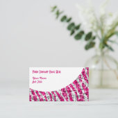 Glitz Zebra Pink weiße Kurve Visitenkarte (Stehend Vorderseite)