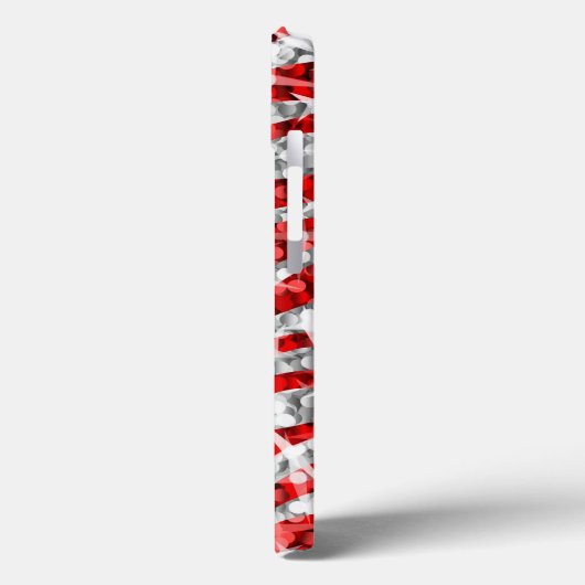 Glitz Zebra Red iPhone Case (Rückseite / Links)