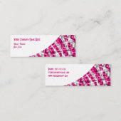 Glitz Zebra Rosa, weißer Bogenschwanz Mini Visitenkarte (Vorne/Hinten)