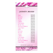 Glitzer311 zebra-Rosa Werbekarte (Hinten)