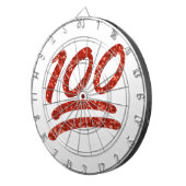 Glitzer 100 Emoji Dartscheibe (Vorderseite rechts)