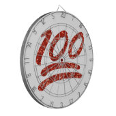 Glitzer 100 Emoji Dartscheibe (Vorderseite Links)