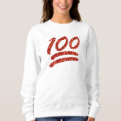 Glitzer 100 Emoji Frauen Sweatshirt (Vorderseite)