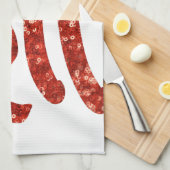 Glitzer 100 Emoji Geschirrtuch (Viertel Falte)