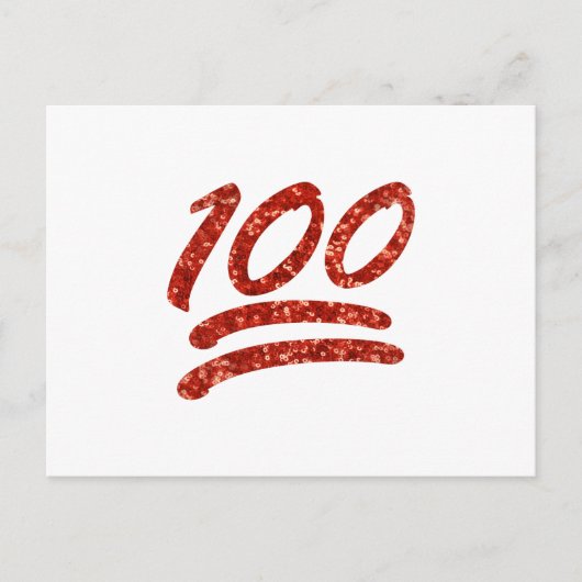 Glitzer 100 Emoji Postkarte (Vorderseite)