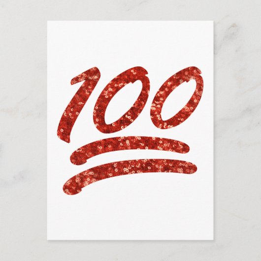 Glitzer 100 Emoji Postkarte (Vorderseite)