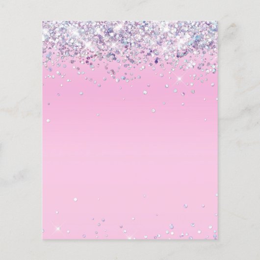 Glitzer 17. Geburtstagspartei Einladung (Rückseite)