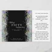 Glitzer 50. Geburtstag Gönnerin Candy Bar Wrapper (Vorderseite)