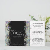 Glitzer 50. Geburtstag Gönnerin Candy Bar Wrapper (Stehend Vorderseite)